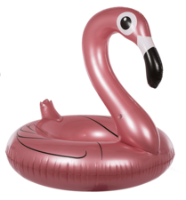 Opblaas flamingo zwemband rose gold