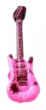 Opblaasbare gitaar roze