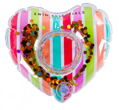 Opblaasbare bekerhouder hartje met glitters