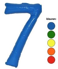 Opblaascijfer 7 oranje