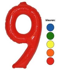 Opblaascijfer 6  of  9 oranje
