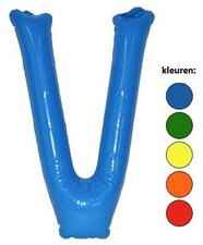 Opblaasletter W blauw