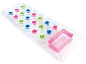 Transparant water luchtbed roze 188x71cm
